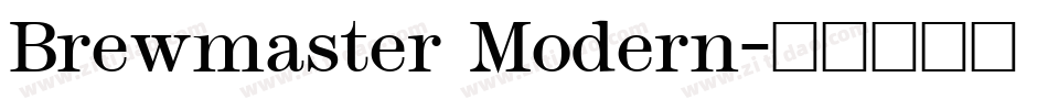 Brewmaster Modern字体转换